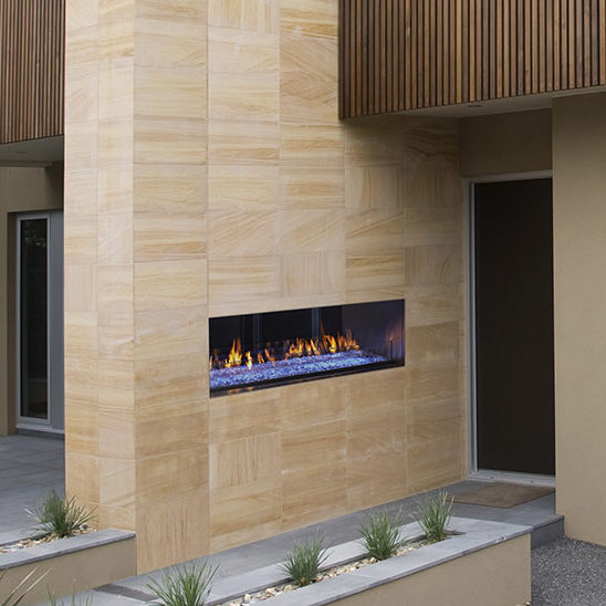 Palazzo 48 see-through modern gas outdoor fireplace