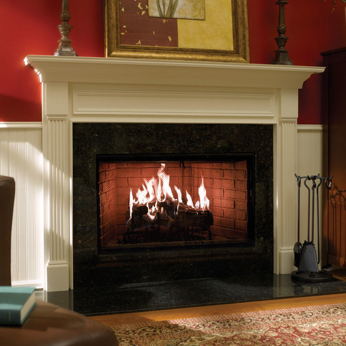Royal Hearth traditional wood fireplace