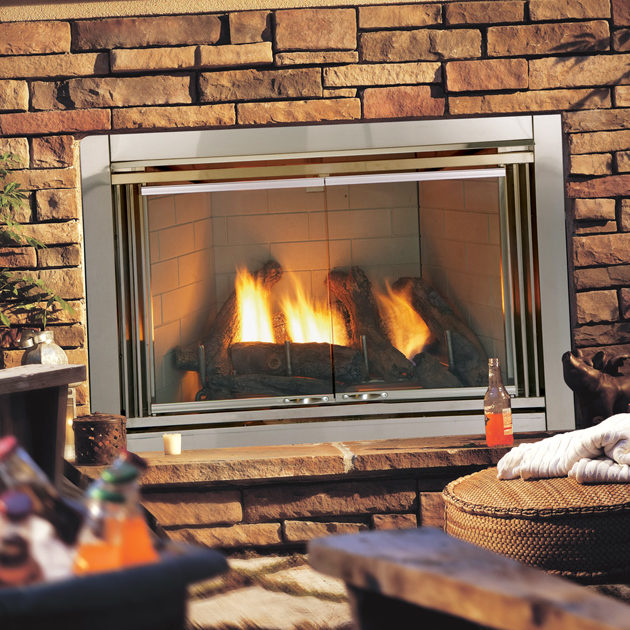 dakota outdoor traditional gas fireplace