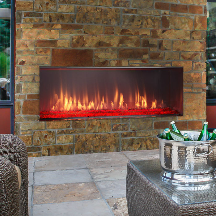 lanai outdoor gas modern fireplace thumbnail